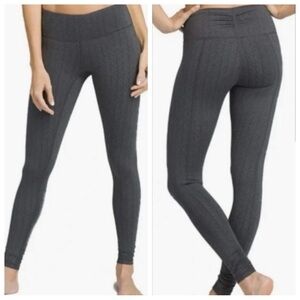 PRANA Charcoal Gray Yoga Misty Cinched Leggings Sz. M